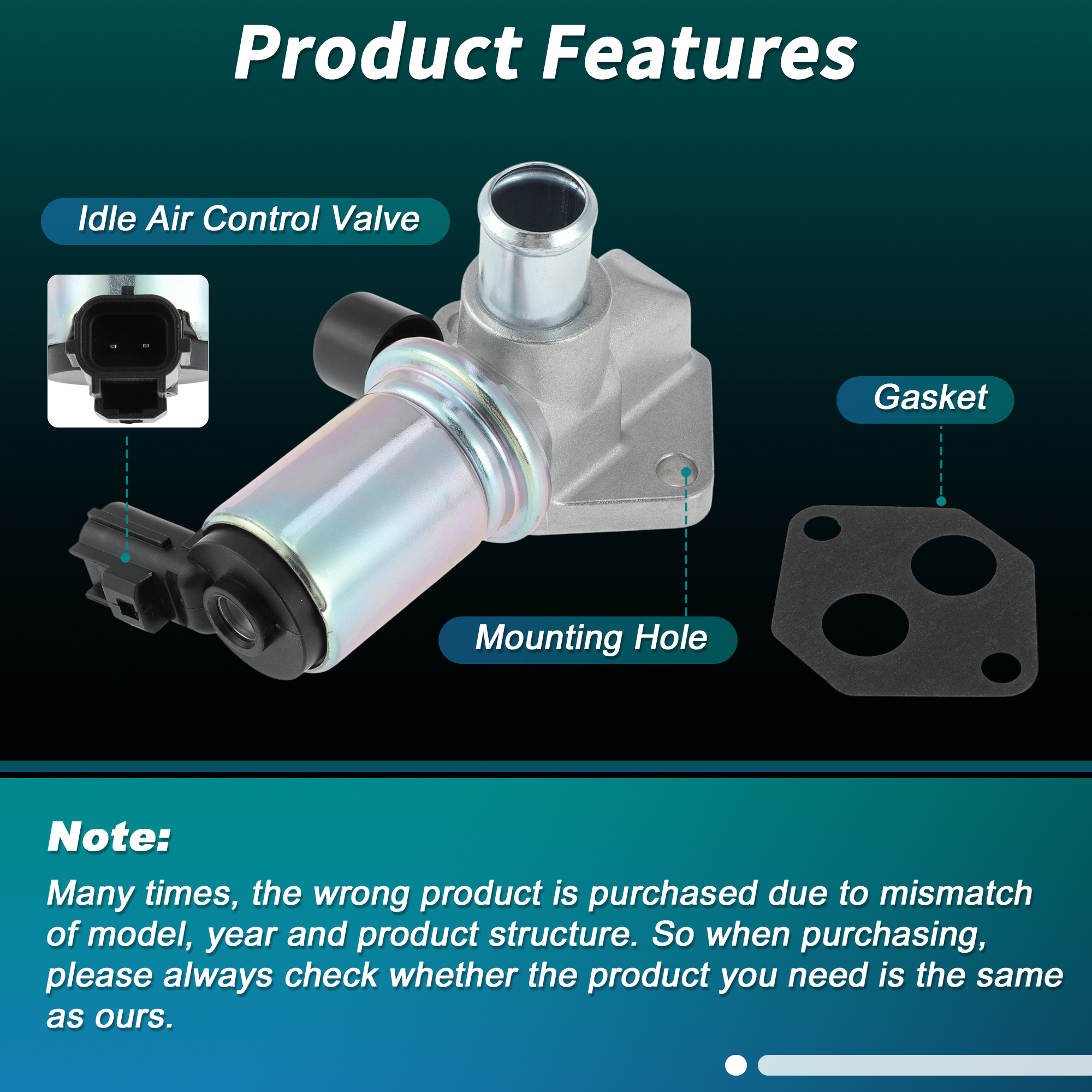 Unique Bargains Idle Air Control Valve for Lincoln Town Car 2000-2002 4.6L V8 Fuel Injection Idle Air Control Valve IAC w/Gasket for Ford Explorer 2002 4.6L V8 No.F8VZF715BA/F8VZF715BB