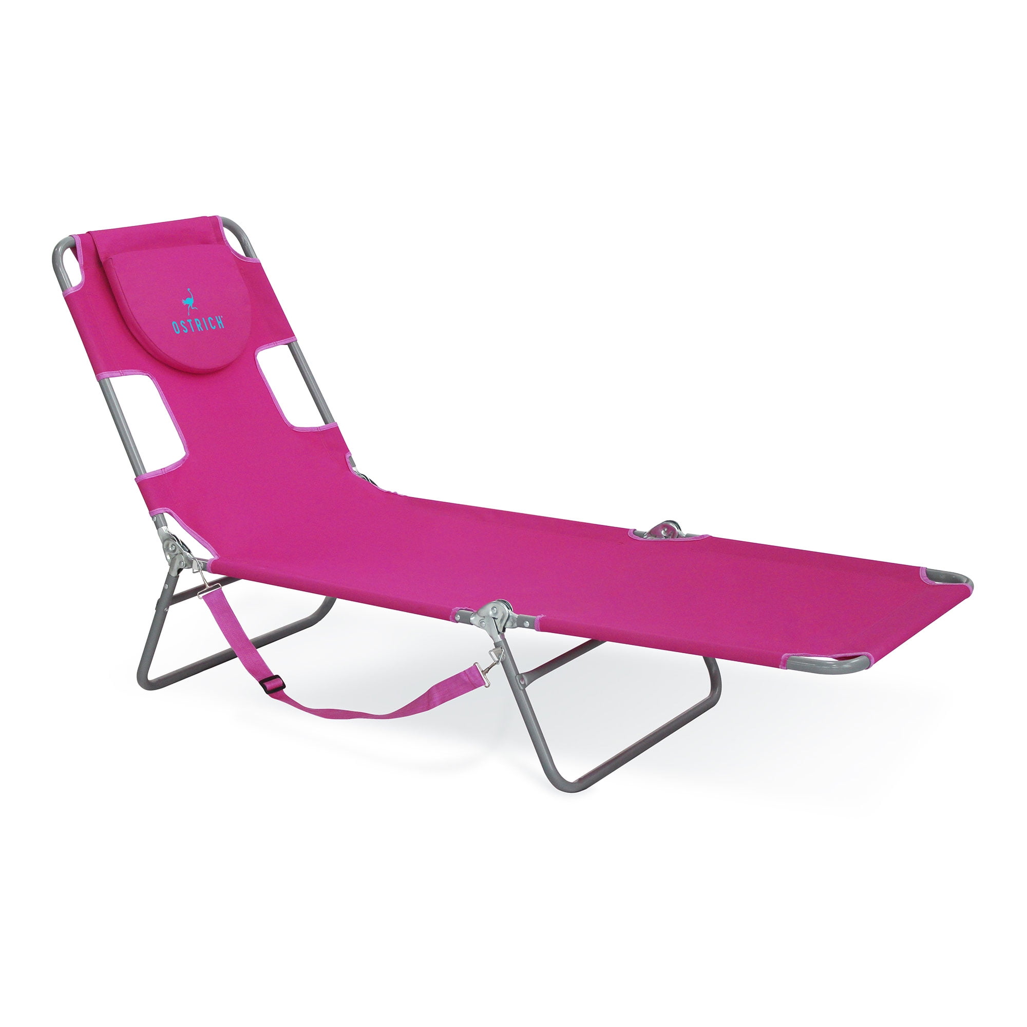 Ostrich Chaise Lounge Facedown Beach Camping Pool Tanning Chair Pink Walmart