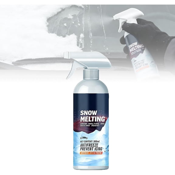 Deicing Spray for Car Windshield, 300ml Snow Melting Spray, Quick Ice Remover(1pcs)