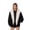 Black, variant on Women's Cat Ear Hooded Zip Up Jacket, Faux Fur Lined Long Sleeve Loose Casual Winter Outerwear ,Women's S-XXL