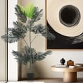 thumbnail image 4 of Artificial Palm Tree, Fake Green Plant Faux Potted Palm Tree with Fake Fern, Detachable Trunk, 4 of 7