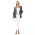 thumbnail image 3 of Yemak Women's Chunky Knit Long Bell Sleeve Open Sweater Cardigan MK8235-GRY-S-BD, 3 of 4