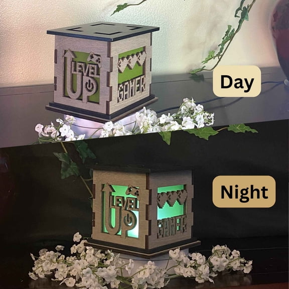 Gamer Light Box | Kids Bedroom Dcor | Video Game Night Light