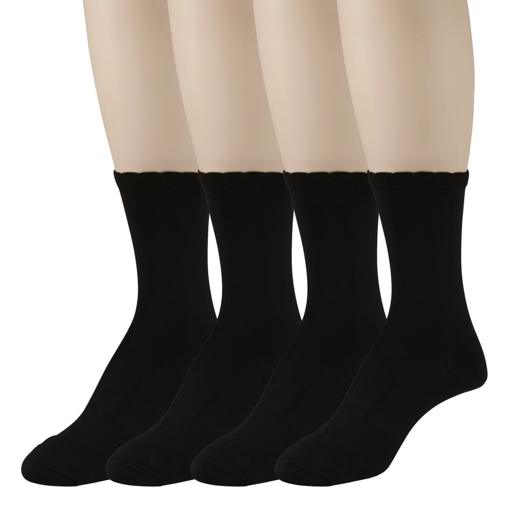 PEDS - Women's Dress Crew Socks - Lightweight, Soft Mid-Calf Short ...