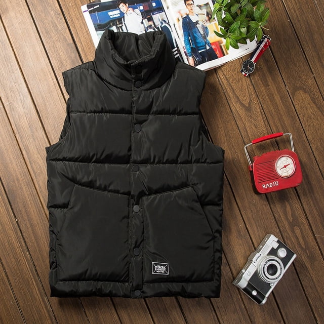 Chaleco de algodón grueso para jóvenes, chaqueta de hombro, de moda, de talla grande para hombres