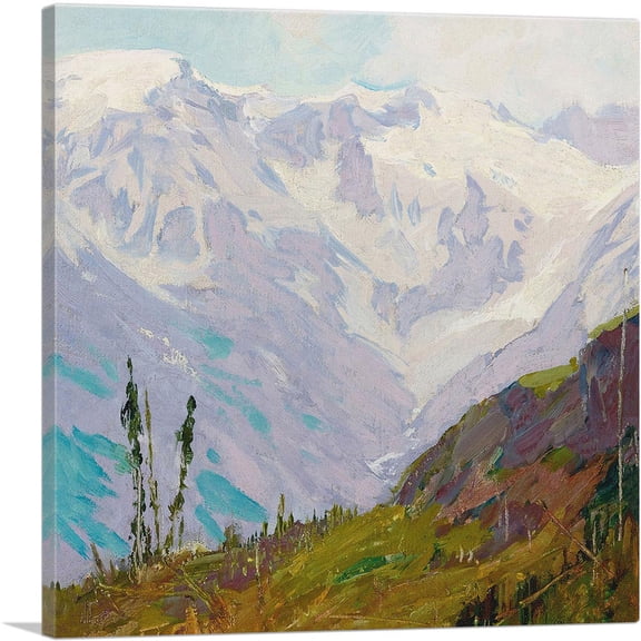 ARTCANVAS Canadian Rockies Canvas Art Print by Edward Henry Potthast - Size: 26" x 26" (1.50" Deep)