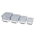 thumbnail image 3 of Efavormart Set of 4 White Blue Chinoiserie Nesting Gift Boxes With Lids, Square Stackable Heavy Duty Cardstock Keepsake Boxes, Cupcake Dessert Display Stand - 6",7",8",9", 3 of 5