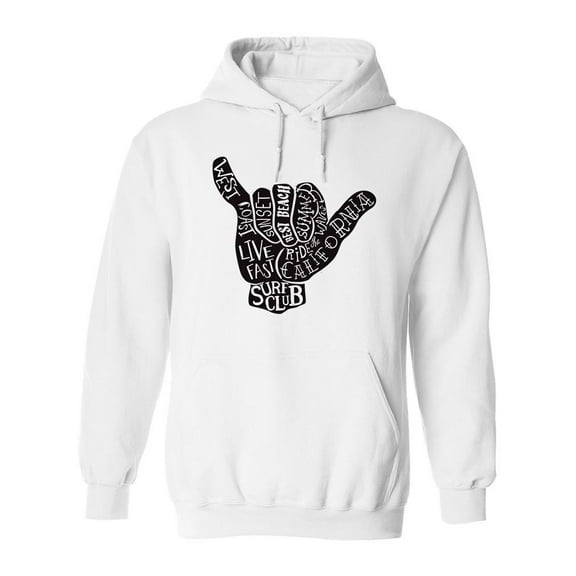 Live Fast Hand Sign Hoodie Men -Image by Shutterstock, Male Large