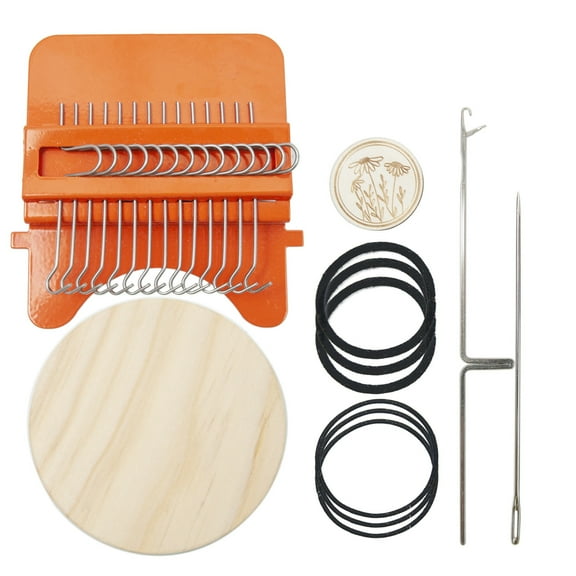 Darning Loom Speedweve Type Weave Tool, 14 Hooks Convenient Small Weaving Loom Kit for Beginners Quickly Mending Jeans, Repair Holes, DIY Beautiful Weaving Arts on Clothes Socks