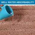 thumbnail image 5 of 2-Piece Bathroom Rug Set, 20" x 32" Plus 17" x 24", Extra Thick Chenille Striped Long Pile Bath Mats, Non-Slip Floor Mat For Bathroom, 5 of 6