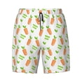 thumbnail image 4 of Lsque Mens Swim Trunks Vegan Fruit Carrot Pattern - Bathing Suit Compression Liner - Beach Swim Shorts Swimwear - (S-3XL) - Stretch Quick Dry -3X-Large, 4 of 9