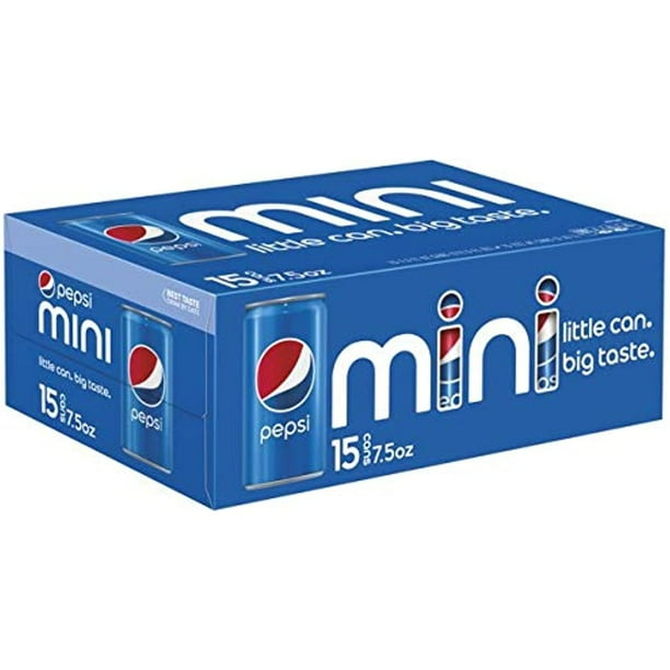 Pepsi Original Soda Mini-Cans Soft Drink - 15 Pk (7.5 Oz) - Walmart.com