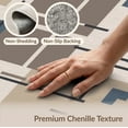 thumbnail image 6 of ODIKA 4'x6' Blue Beige Geometric Spirit Design Washable Area Rug Modern Abstract Pattern with Accents Non-Slip, Chair-Friendly, Flatwoven for Home Office, Under Desk, 6 of 7