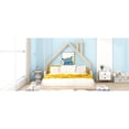 thumbnail image 6 of Full Size Wood Bed With Delightful House-shaped Headboard - Natural, Solid Pine + , No Spring Box, Assembly Process Elegant Construction, 6 of 7