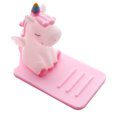 thumbnail image 1 of Soporte para teléfono con diseño de unicornio, 1 paquete de soporte ajustablebase para teléfono inteligente, escritorio de accesorios, regalo para niña rosa oso de fresa Juguete, 1 of 5