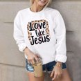 thumbnail image 4 of ibuvkizy Womens Sweatshirt Casual Valentine's Day Printed Long Sleeved Round Neck Top/shirt White,S, 4 of 8