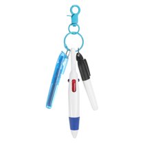 Uxcell Mini Highlighter Pen, Badge Reel Pen Highlighter Permanent Markers Pen Blue