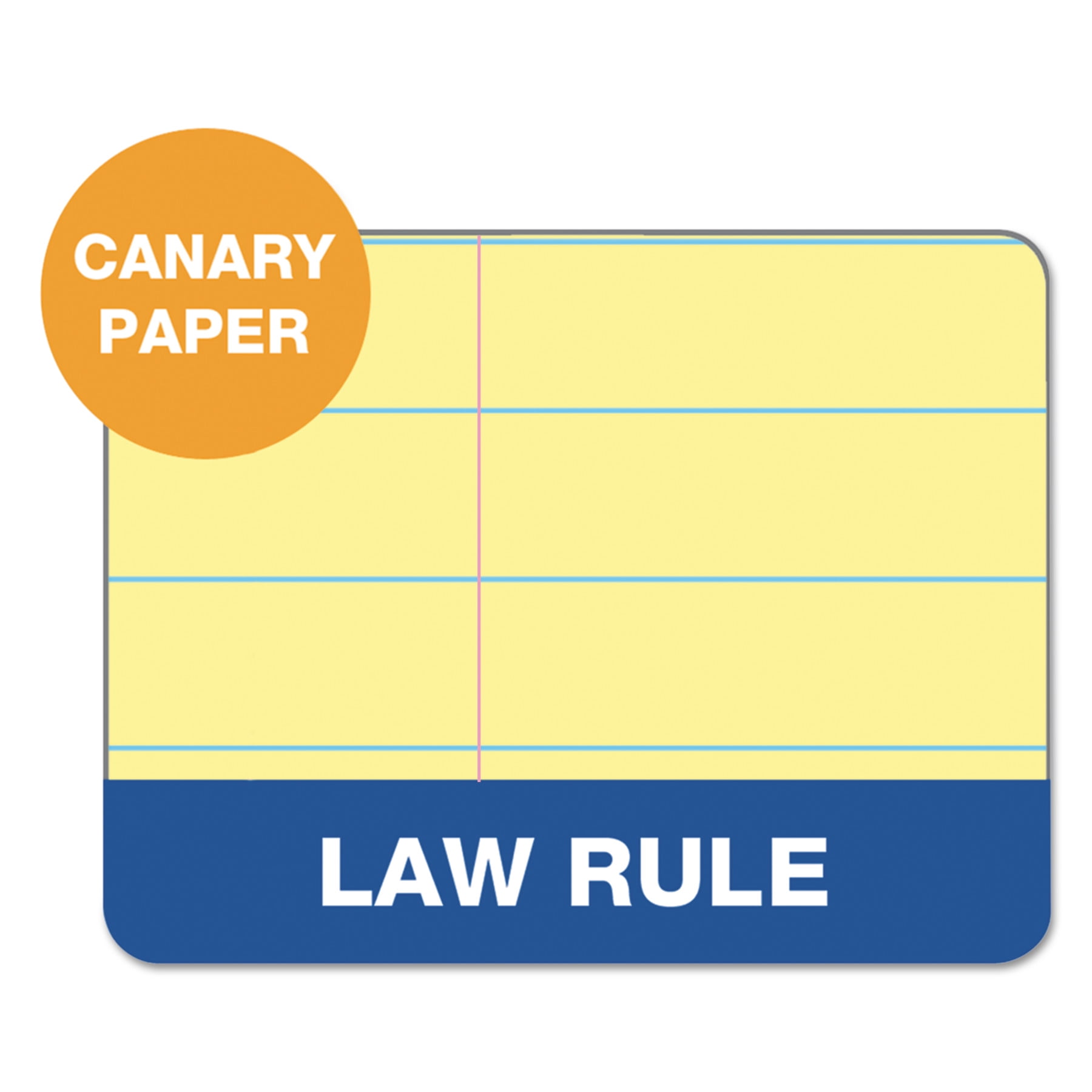 Tops Letr-trim Perforated Law-ruled Writing Pad - 100 Sheet - 16 Lb - 8.50" X 11.75" - 6 / Pack - Canary Paper (TOP63396)