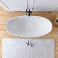 thumbnail image 3 of MEDUNJESS 65" Freestanding Bathtub, Modern Solid Surface Stone Resin Soaking Bathtub Alone Tubs with Pop-up Drain and Overflow, Green and White, 3 of 12