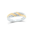 thumbnail image 3 of 10kt Two-tone Gold His Hers Round Diamond Cluster Matching Wedding Set 1/3 Cttw, 3 of 3