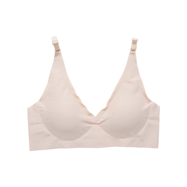Sous-vêtements à Rayures Douces en Gelée Sans Marque pour Femmes Sans Anneau Bretelles Doubles Fixes Quatre Boucles Rassemblées pour Collecter par Pass Anti-Affaissement