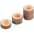 thumbnail image 4 of HAHADAXA 3pcs/Set Wood Candle Holders Tea Light Candle Holders Home Decoration Dinner Table, Coffee Table Flower Pot for Rustic Wedding Party Birthday Holiday Short Size, Medium Size, Tall Si, 4 of 7