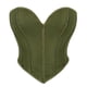 thumbnail image 1 of Top de poliéster para mujer, informal, con cuello liso, moldeador de cintura, corsé bajo el busto, cinturón, 1 of 2