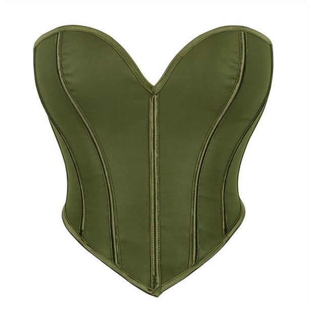 Top de poliéster para mujer, informal, con cuello liso, moldeador de cintura, corsé bajo el busto, cinturón