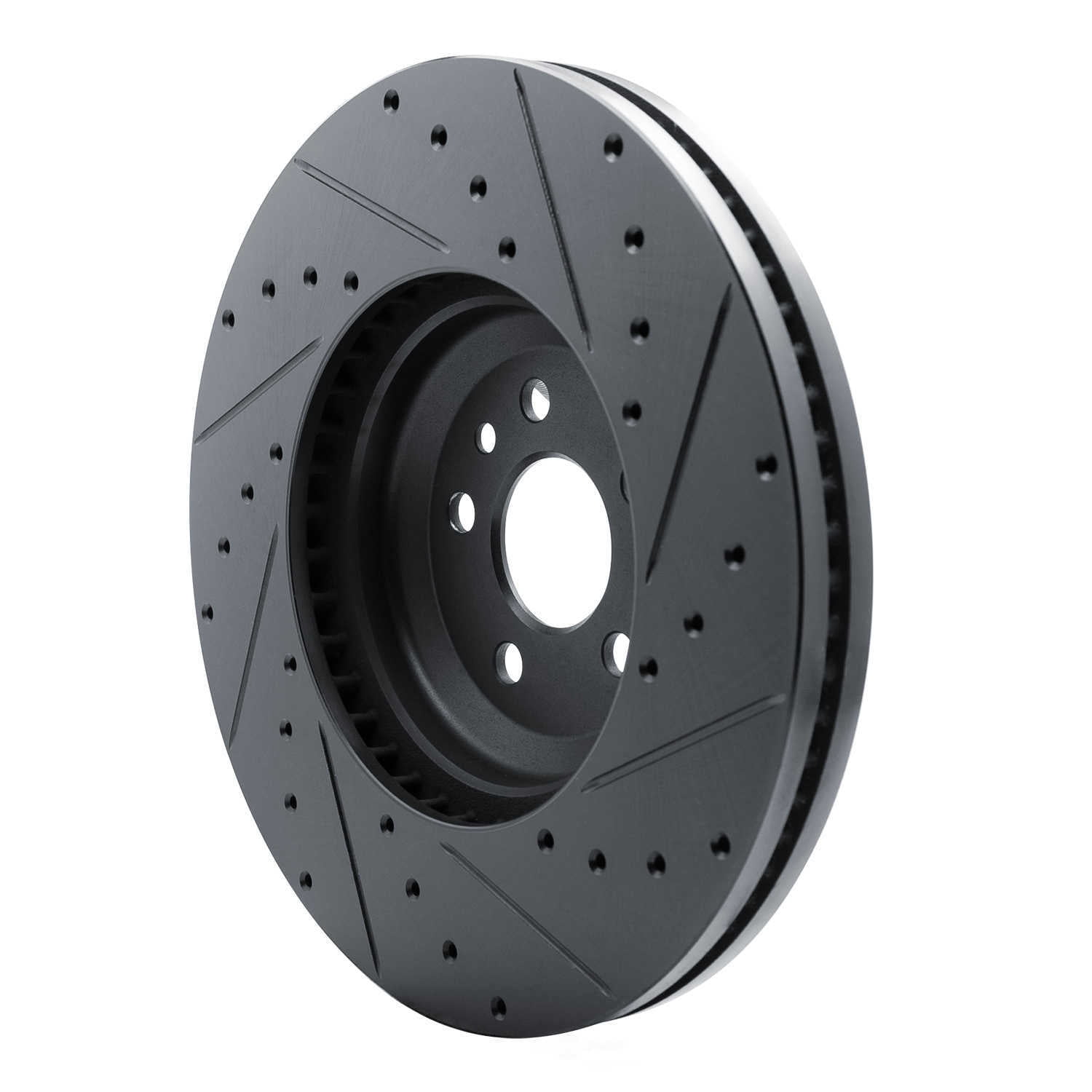 Dynamic Friction Company 633-11033L DFC Brake Rotor - Drilled And Slotted - Black