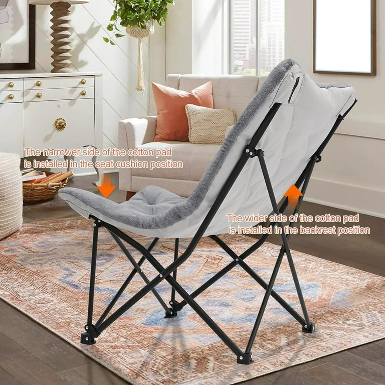 Comfy Saucer Chair Cozy Chairs for Bedroom Oversized Folding Saucer Chairs for Room Bedroom Dorm Small Space Comfy Room Chairs for Lounge Leisure Reading Walmart