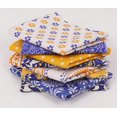 thumbnail image 3 of Soimoi 8 Pc Fat Quarter Bundle,Asian Paisley BlockPrint 18"x 22"DIY Patchwork-100% CottonPre-Cut Quilting Fabric Blue & Orange, 3 of 7