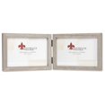 thumbnail image 2 of Lawrence Frames 4x6 Hinged Double (Horizontal) Gray Wood Gallery Collection Picture Frame, 6x4, 2 of 4