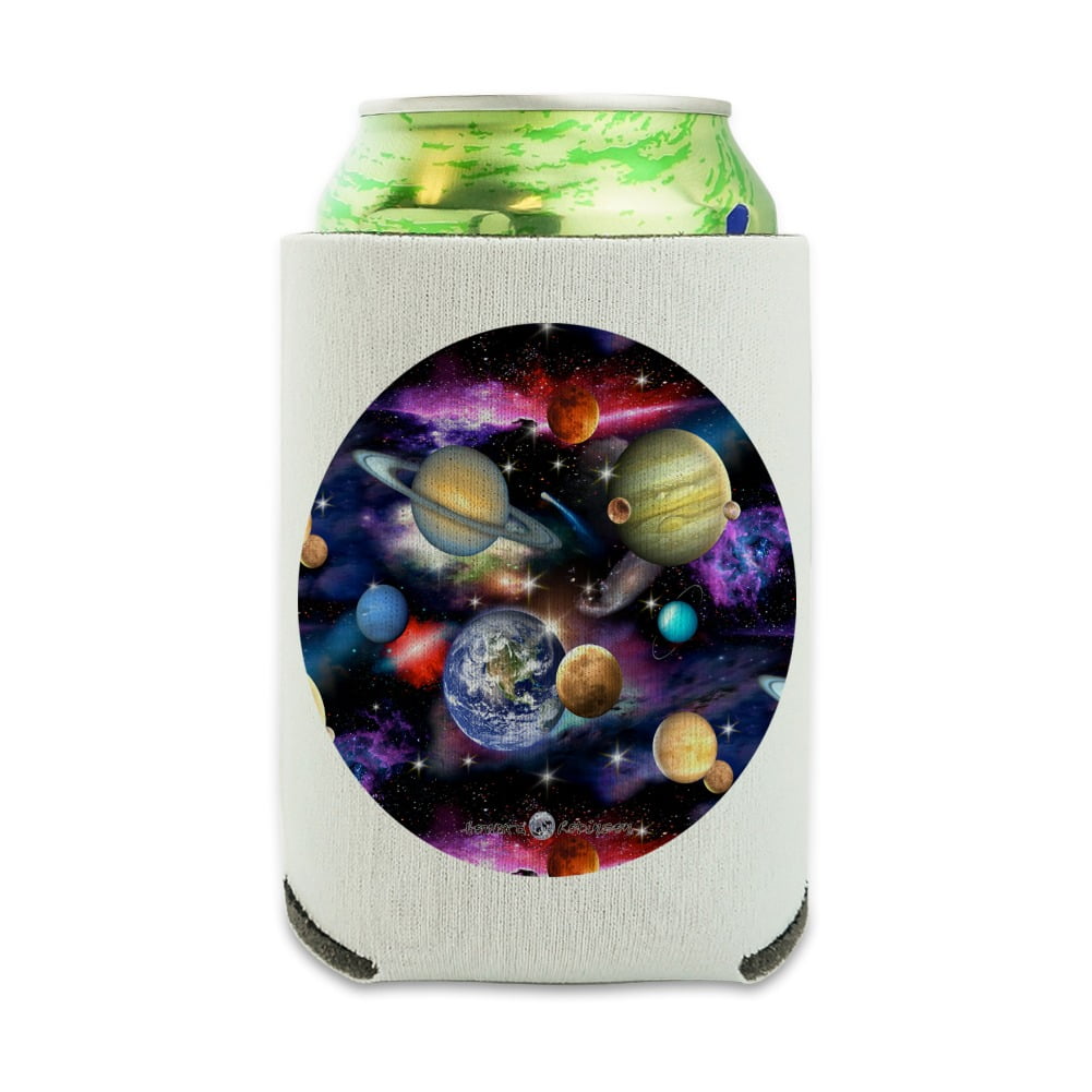Solar System Earth Saturn Jupiter Mars Pattern Can Cooler