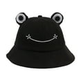 thumbnail image 2 of SPRING PARK Cute Frog Bucket Sun Hat Funny Summer Packable Fisherman Cotton Hat Unisex for Girls Kids, 2 of 7