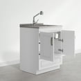thumbnail image 3 of Simpli Home Cardinal 28 inch Wide Utility Sink and Laundry Cabinet, Glacier White Finish, 3 of 6