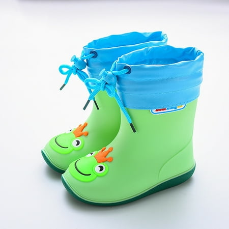 

HAXMNOU Casual Kids Kids Easy On Rain Shoes Boots For Children Little Kid O