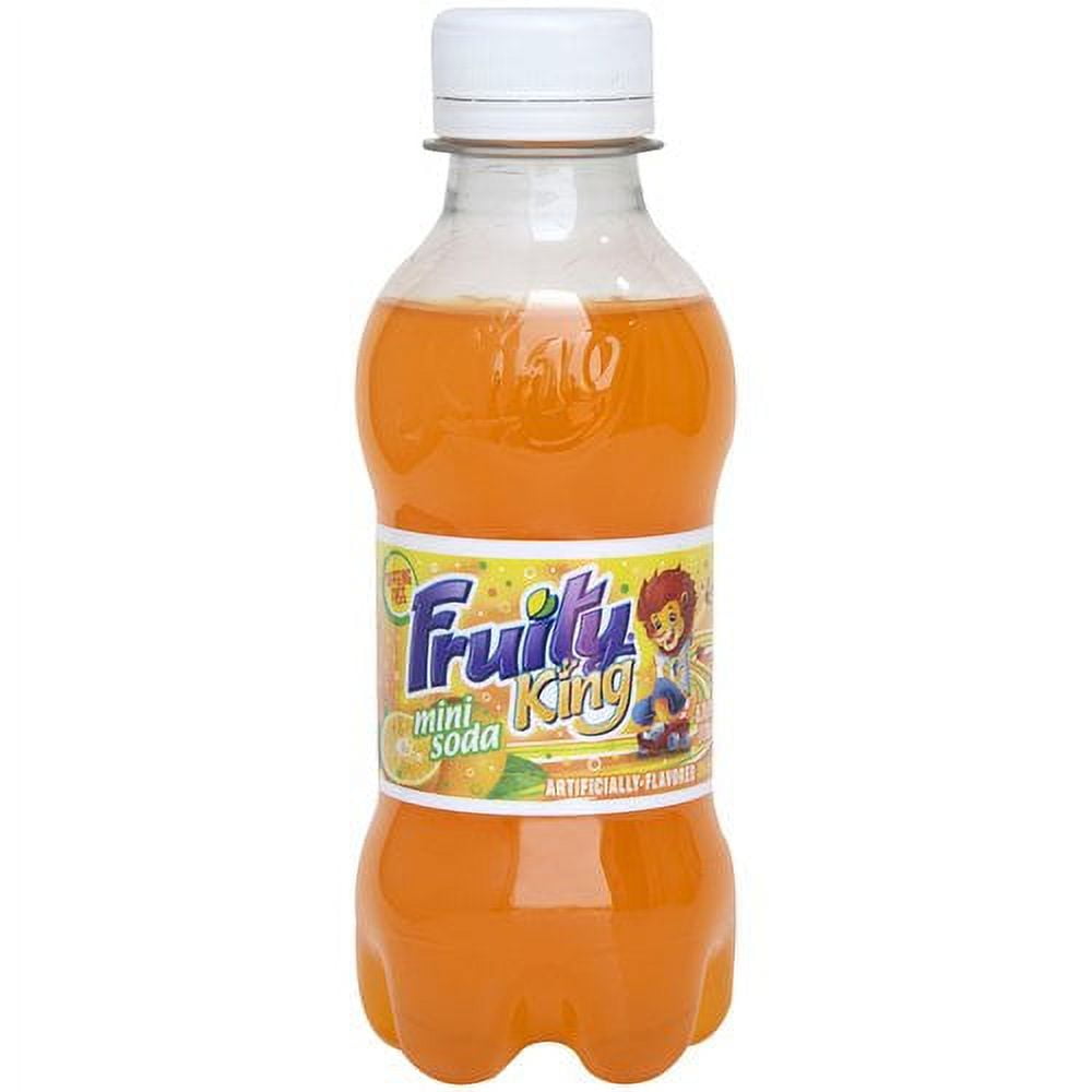 (24 pack) Fruity King Mini Soda, Orange, 5.75 Fl Oz