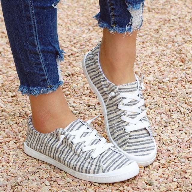 Zapatos de lona de corte bajo Zapatos planos casuales para estudiantes de la versión coreana perezosa de un pie Wmkox8yii FOPL644