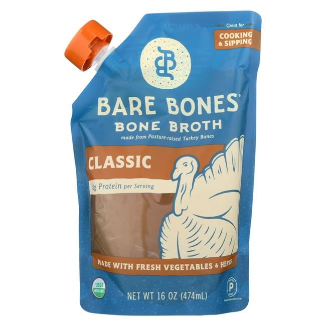 Bare Bones Broth Bone Broth Organic Turkey Case of 6 16 fl oz