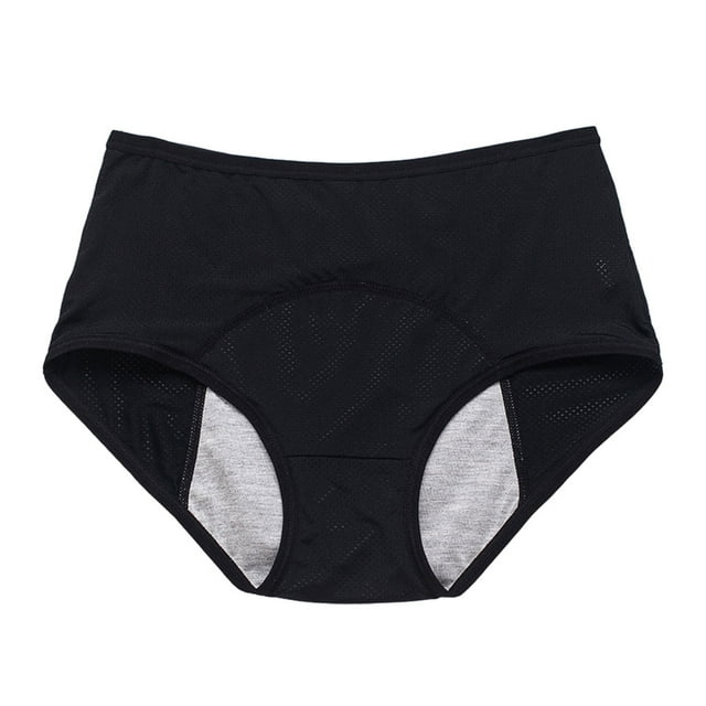 Sonducket Calzoncillos de diseño Simple para mujer, ropa interior reutilizable de Color sólido para viaje de negocios para niñas, bragas Ropa interior Negro 3XL