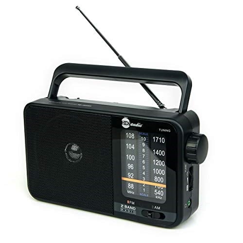 hdi audio home portable retro am/fm radio player + headphone jack