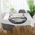 thumbnail image 3 of Yayeee Tablecloths 54" x 72" Rectangle Wrinkle Resistant Party Table Cover, Black Cute Cat, 3 of 8