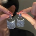 thumbnail image 1 of Puntoco Pendientes de borla de metal de alta calidad para mujer con diseño, pendientes de moda y gran lujo, almacenamiento en el hogar, 1 of 2
