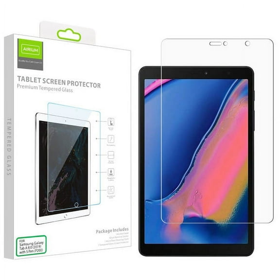 Screen Protector Compatible with SAMSUNG GALAXY TAB A 8.0 (2019) P200 with S Pen Clear Transparent Premium Screen Protector Tempered Glass 2.5D Edge Curved For Samsung P200 Galaxy Tab A 8.0" (2019)