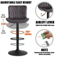 thumbnail image 7 of YOUNIKE Bar Stools Set of 2 Brown Soft Adjustable Swivel Bar Height Counter Stools, 7 of 7