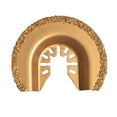 thumbnail image 1 of Oscillating Multitool 65mm Universal Fit Carbide Grit Semicircle Blade， Half Circle Diamond Cutting Disc Multitool for Power Tools, 1 of 5