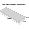 thumbnail image 2 of Bench Cushion 42 in for Outdoor Furniture Water Resistant and Fade Resistant Patio Settee Long Cushion Black 42x16x2 Inch, 2 of 13