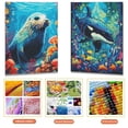 thumbnail image 3 of Mosaflare Seals and Orcas Diamond Art Painting Kits,2-Pack Art Craft Kits,Full Round Drill,Home Wall and Relaxing 12"×16", 3 of 7