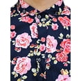 thumbnail image 3 of Lars Amadeus Men's Shirts Short Sleeve Floral Print Point Collar Hawaiian Shirt, 3 of 4