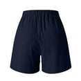 thumbnail image 5 of Finelylove Cotton Shorts For Women Boxer Shorts For Women Shorts High Waist Rise Solid Navy M, 5 of 7